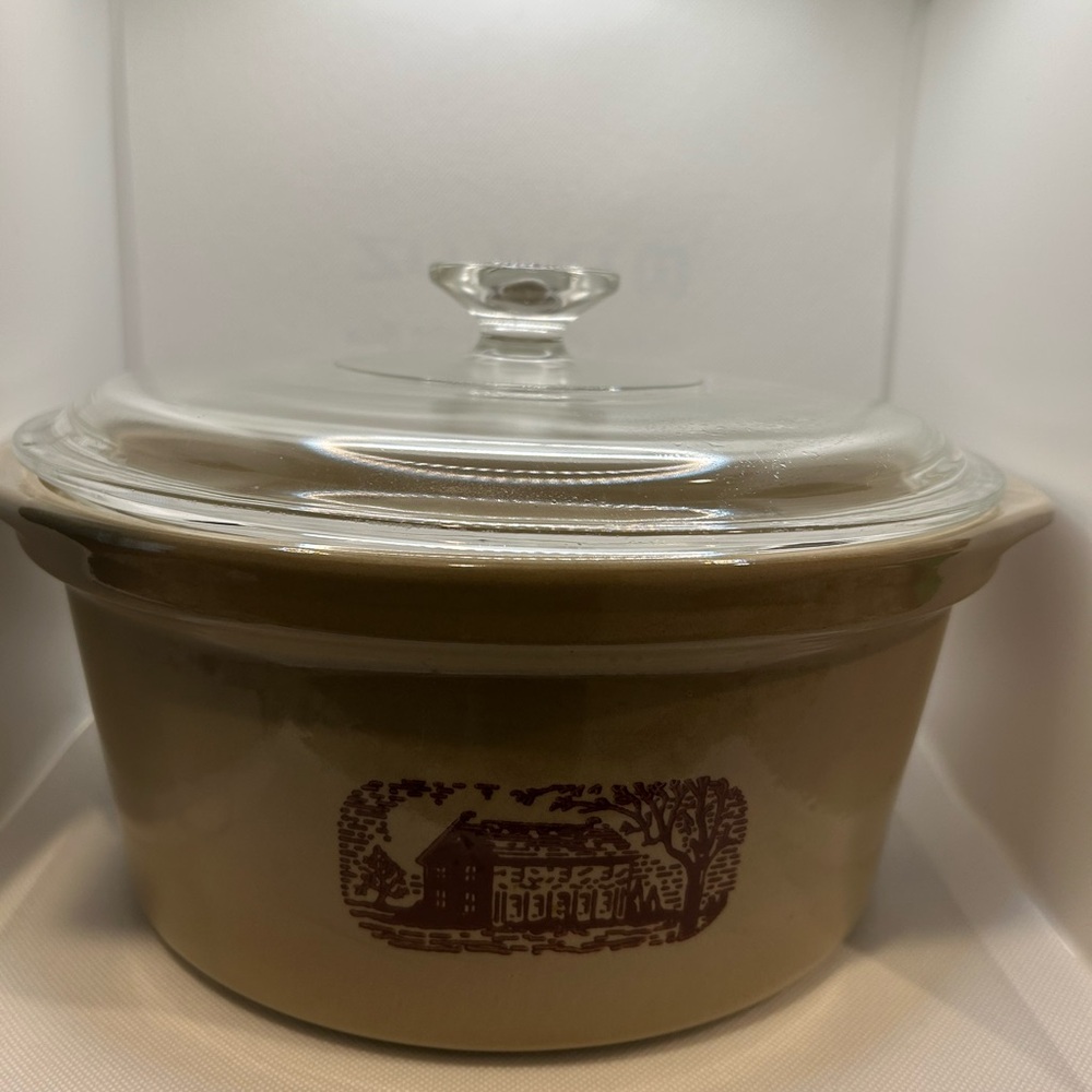 MICROWAVE CROCK POT AMANA RADARANGE COUNTRY COOKER WITH LID WESTERN STONEWARE
